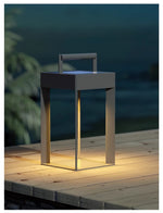Arden Solar Lantern – Modern Outdoor Table Lamp with Handle