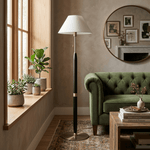Arden Wood Floor Lamp – Modern Natural Wooden Standing Light for Living Room & Bedroom