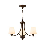 Ardena Classic Chandelier — Bronze & Frosted Glass Pendant Light