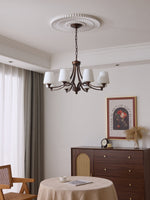 Ardena Classic Chandelier — Bronze & Frosted Glass Pendant Light