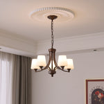 Ardena Classic Chandelier — Bronze & Frosted Glass Pendant Light