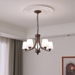 Ardena Classic Chandelier — Bronze & Frosted Glass Pendant Light
