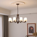 Ardena Classic Chandelier — Bronze & Frosted Glass Pendant Light