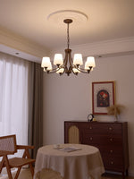 Ardena Classic Chandelier — Bronze & Frosted Glass Pendant Light