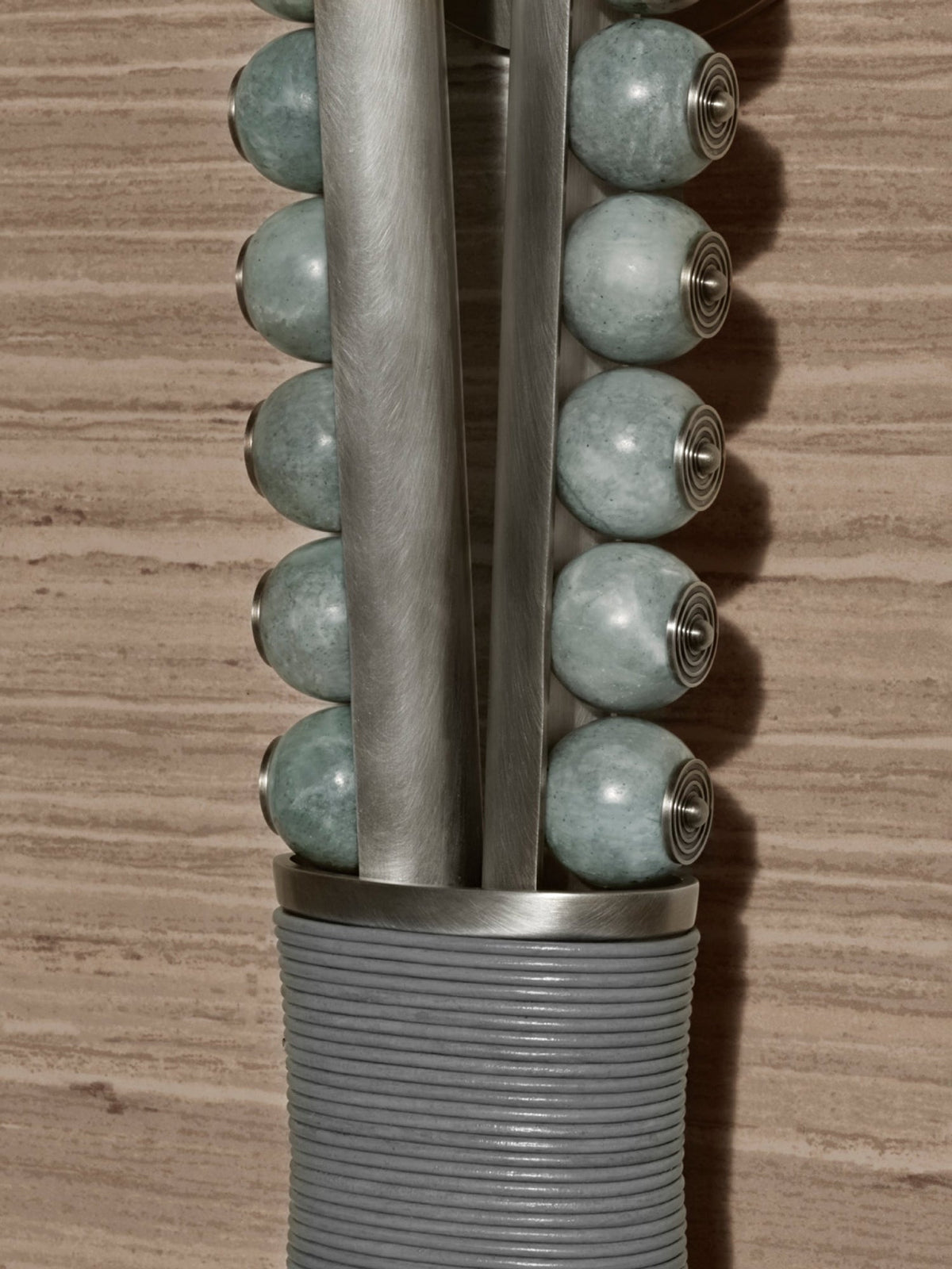 Ardora Wall Lamp — Natural Stone & Brass Sculptural Sconce