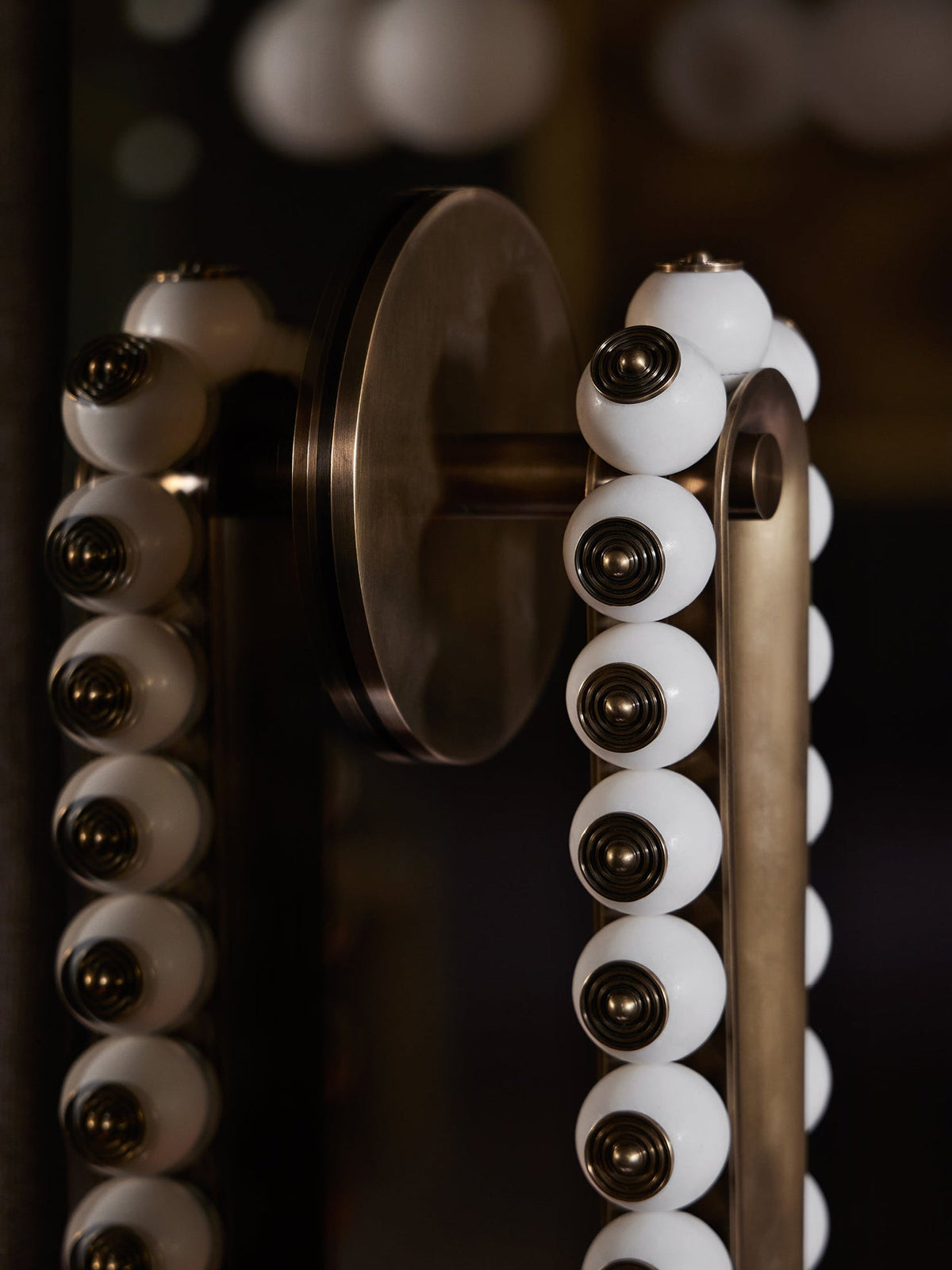 Ardora Wall Lamp — Natural Stone & Brass Sculptural Sconce