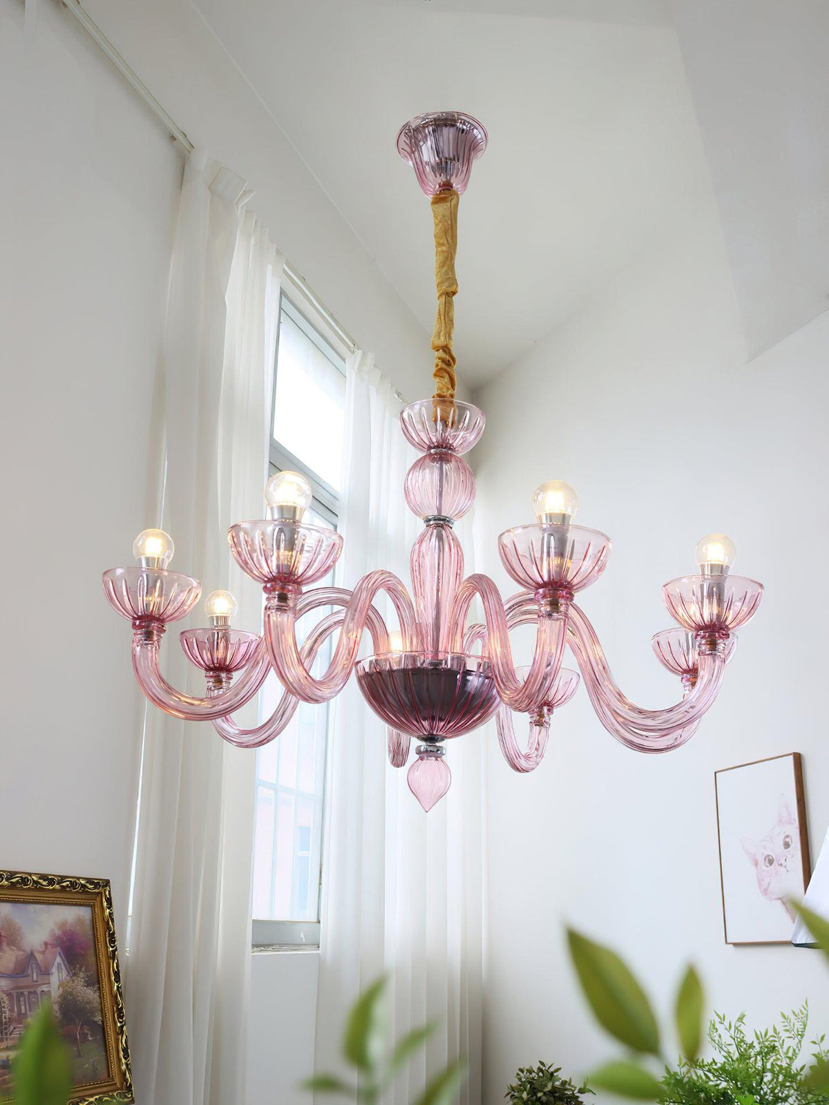 Ares Glass Chandelier | Handcrafted Murano-Style Pendant Light for Modern Interiors