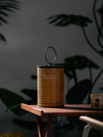 Arlette Solar Lantern Outdoor Lamp with Rattan Shade