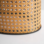 Arlette Solar Lantern Outdoor Lamp with Rattan Shade
