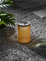 Arlette Solar Lantern Outdoor Lamp with Rattan Shade