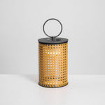 Arlette Solar Lantern Outdoor Lamp with Rattan Shade