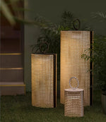 Arlette Solar Lantern Outdoor Lamp with Rattan Shade