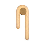 Arlo Loop Alabaster Wall Sconce in Brushed Brass