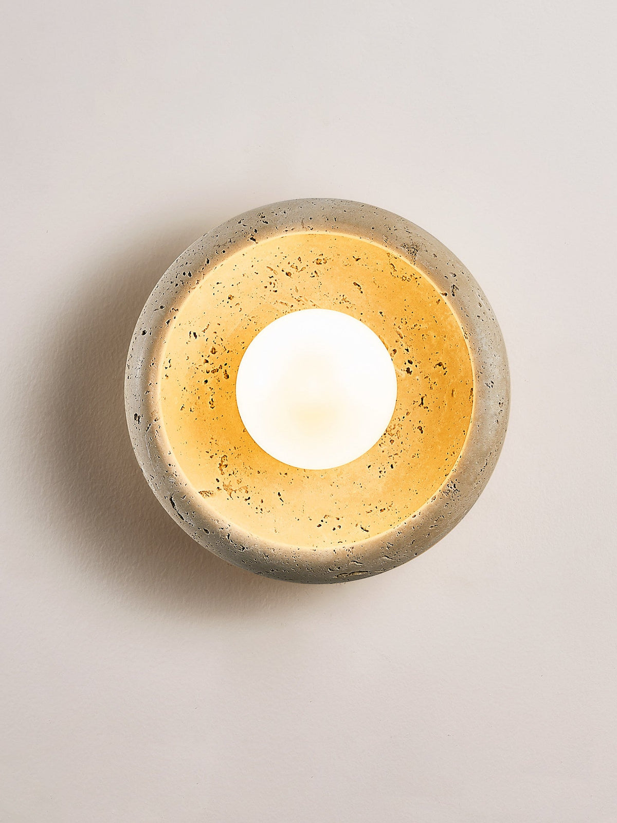 Arlo Travertine Wall Sconce — Organic Modern Stone Lighting