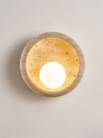 Arlo Travertine Wall Sconce — Organic Modern Stone Lighting