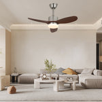 Arlo LED Ceiling Fan Light with Walnut Blades and Remote Control