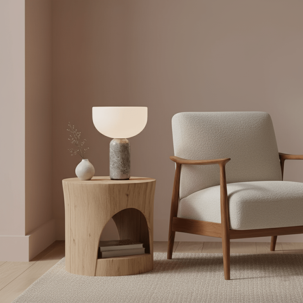 Arno Sphere Marble Table Lamp – Modern Sculptural LED Desk Light