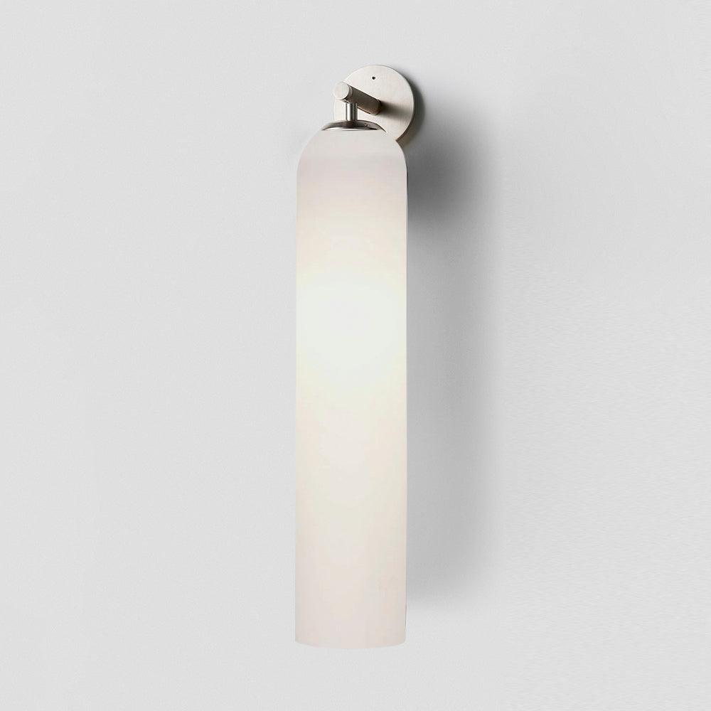 Art Glass Wall Sconce with Dual Mounting, Mouthblown Glass, Gold, Black, or Sand Nickel