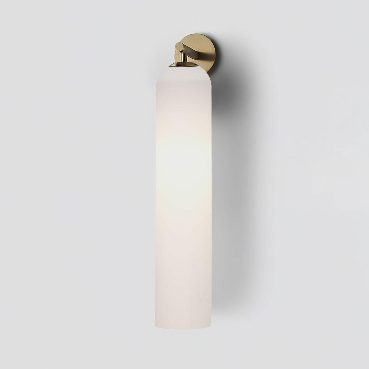 Art Glass Wall Sconce with Dual Mounting, Mouthblown Glass, Gold, Black, or Sand Nickel