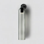 Art Glass Wall Sconce with Dual Mounting, Mouthblown Glass, Gold, Black, or Sand Nickel