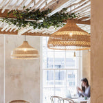 Artisan Rattan Dome Pendant Light – Natural Woven Shade for Modern Interiors