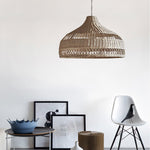 Artisan Rattan Dome Pendant Light – Natural Woven Shade for Modern Interiors