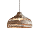 Artisan Rattan Dome Pendant Light – Natural Woven Shade for Modern Interiors