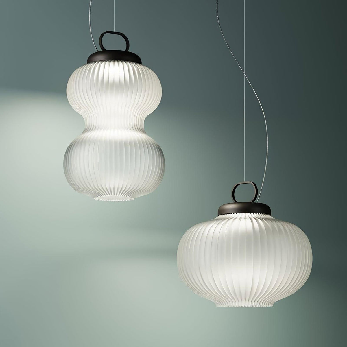 Artisan Gourd Glass Pendant Light – Modern LED Hanging Lamp for Dining & Living Spaces