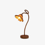 Lotus Leaf Resin Table Lamp with Warm Ambient Glow for Bedside and Living Room