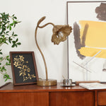 Lotus Leaf Resin Table Lamp with Warm Ambient Glow for Bedside and Living Room
