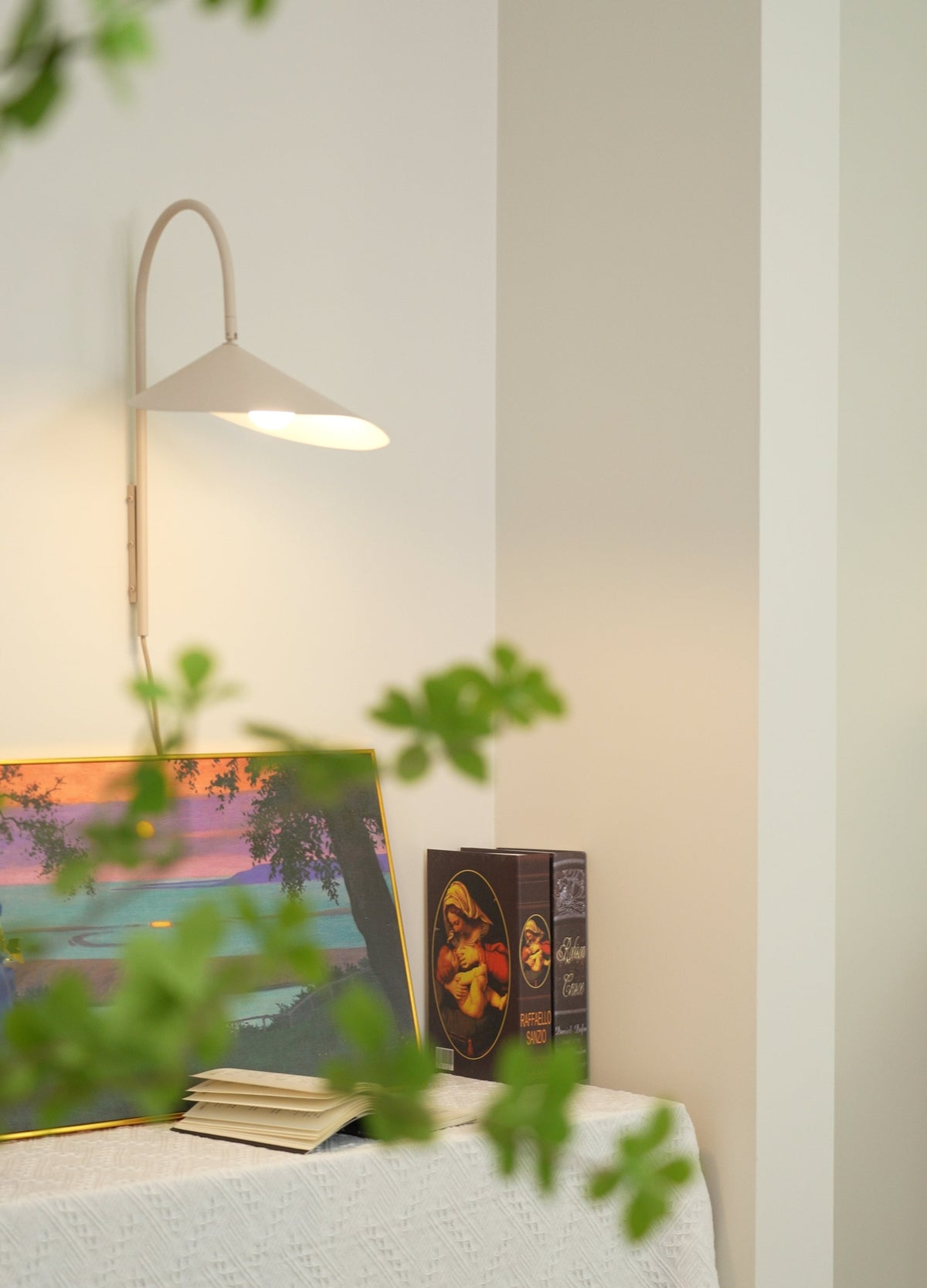 Alocasia Swivel Plug-In Wall Sconce with Adjustable Shade