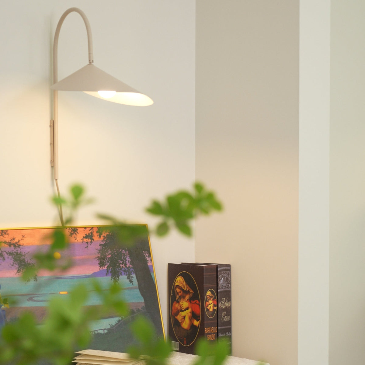 Alocasia Swivel Plug-In Wall Sconce with Adjustable Shade