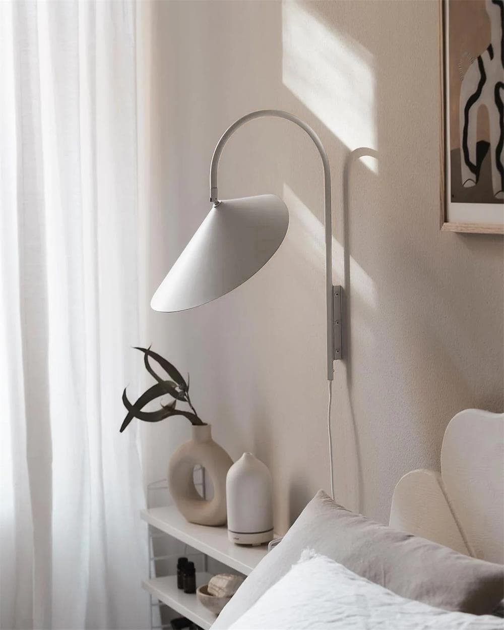 Alocasia Swivel Plug-In Wall Sconce with Adjustable Shade