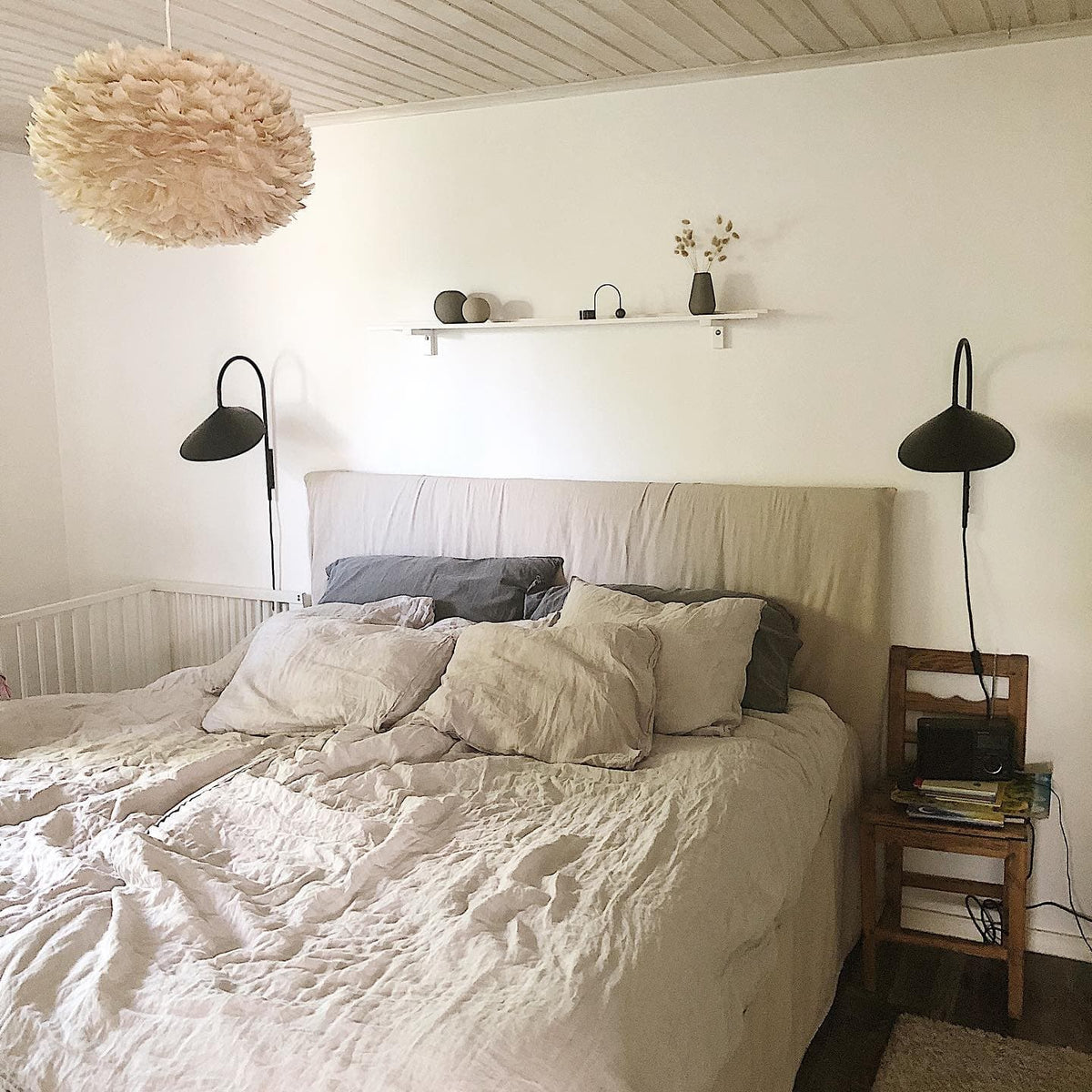 Alocasia Swivel Plug-In Wall Sconce with Adjustable Shade