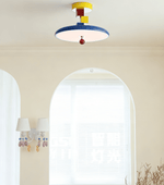 Arvina Block Ceiling Lamp — Modern Memphis-Style LED Flush Mount