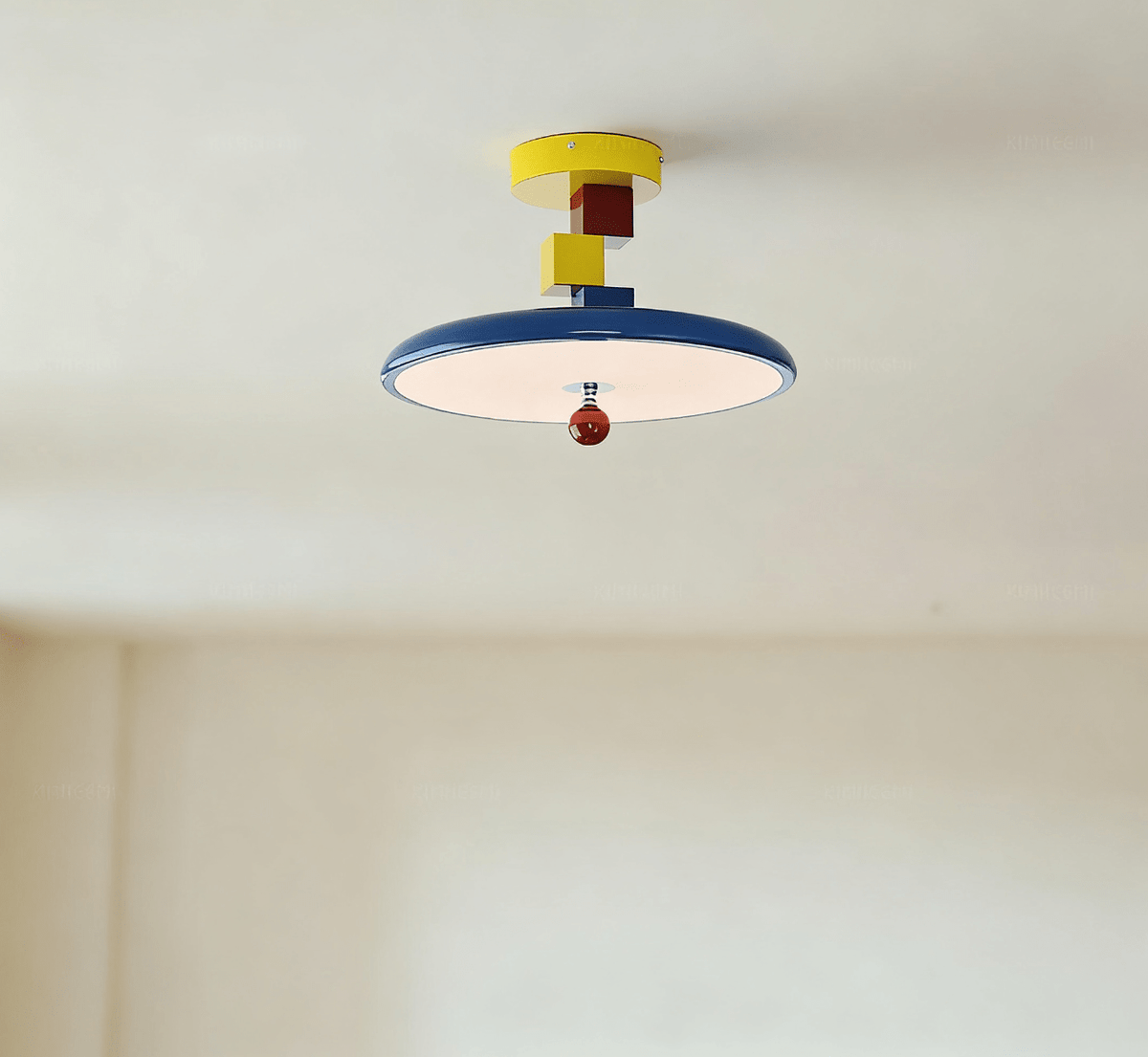 Arvina Block Ceiling Lamp — Modern Memphis-Style LED Flush Mount