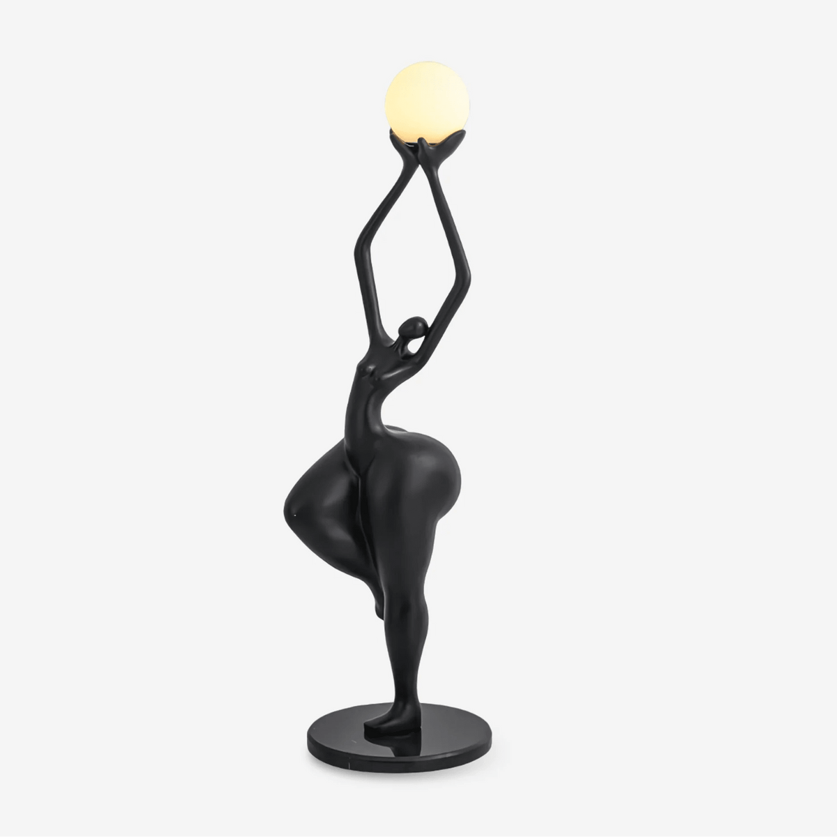 Ascend Grace Sculptural Floor Lamp with Glowing Orb Shade