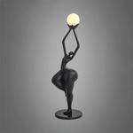 Ascend Grace Sculptural Floor Lamp with Glowing Orb Shade