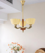 Ascher Modern Brass Glass Chandelier for Dining Room and Living Room