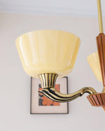 Ascher Modern Brass Glass Chandelier for Dining Room and Living Room