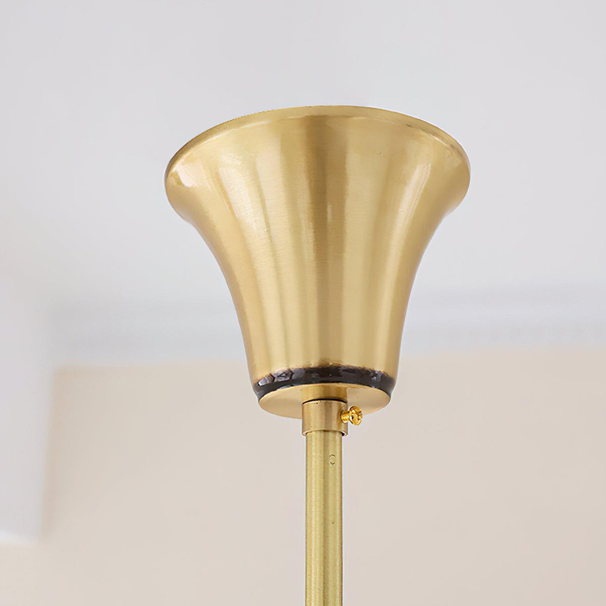 Ascher Modern Brass Glass Chandelier for Dining Room and Living Room