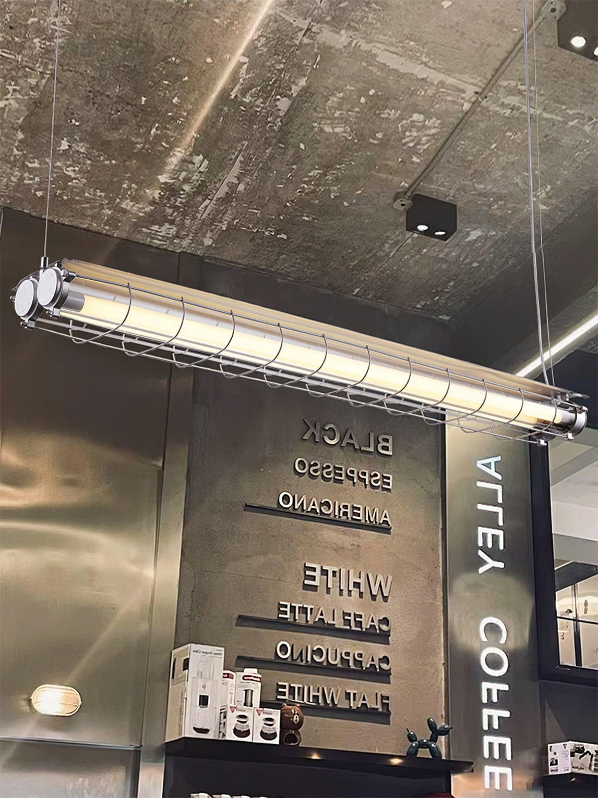 Linear Glass Chandelier with Integrated LED – Modern Kitchen Island Lighting