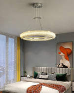 Asscher Ring Crystal LED Chandelier, Modern Luxury Ceiling Light
