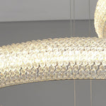 Asscher Ring Crystal LED Chandelier, Modern Luxury Ceiling Light