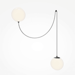 Asteris Multi-Globe Pendant Light – Opal Glass & Black Cord