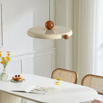 Lola Round LED Pendant Light in Cream and Terracotta