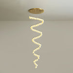 Astralis Bloom Staircase Chandelier – Modern Ceramic Petal Cascade in Gold