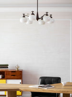 Astrid Modern Glass Globe Chandelier for Dining Room and Living Room