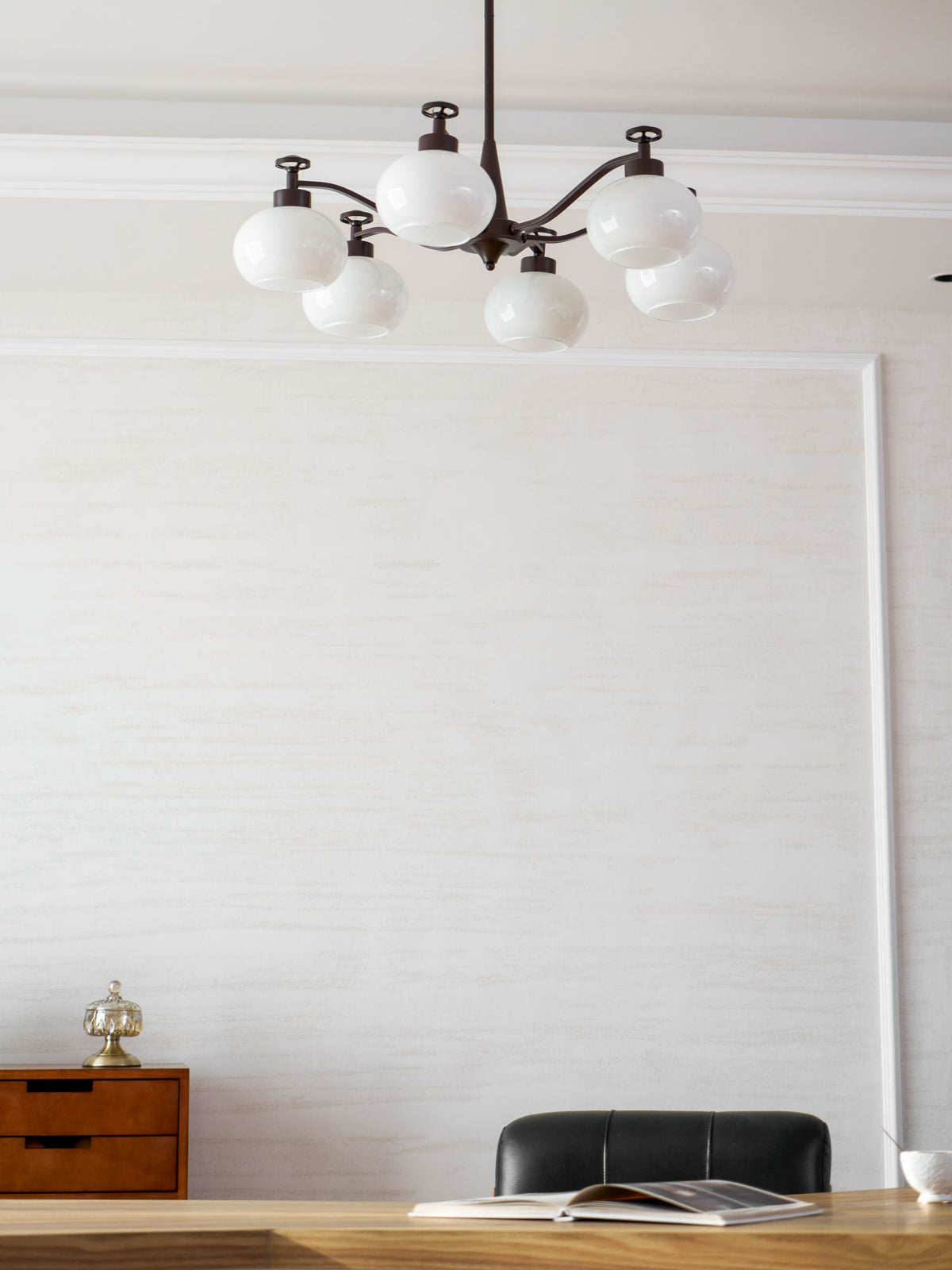 Astrid Modern Glass Globe Chandelier for Dining Room and Living Room