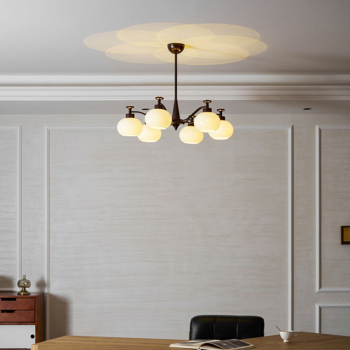 Astrid Modern Glass Globe Chandelier for Dining Room and Living Room